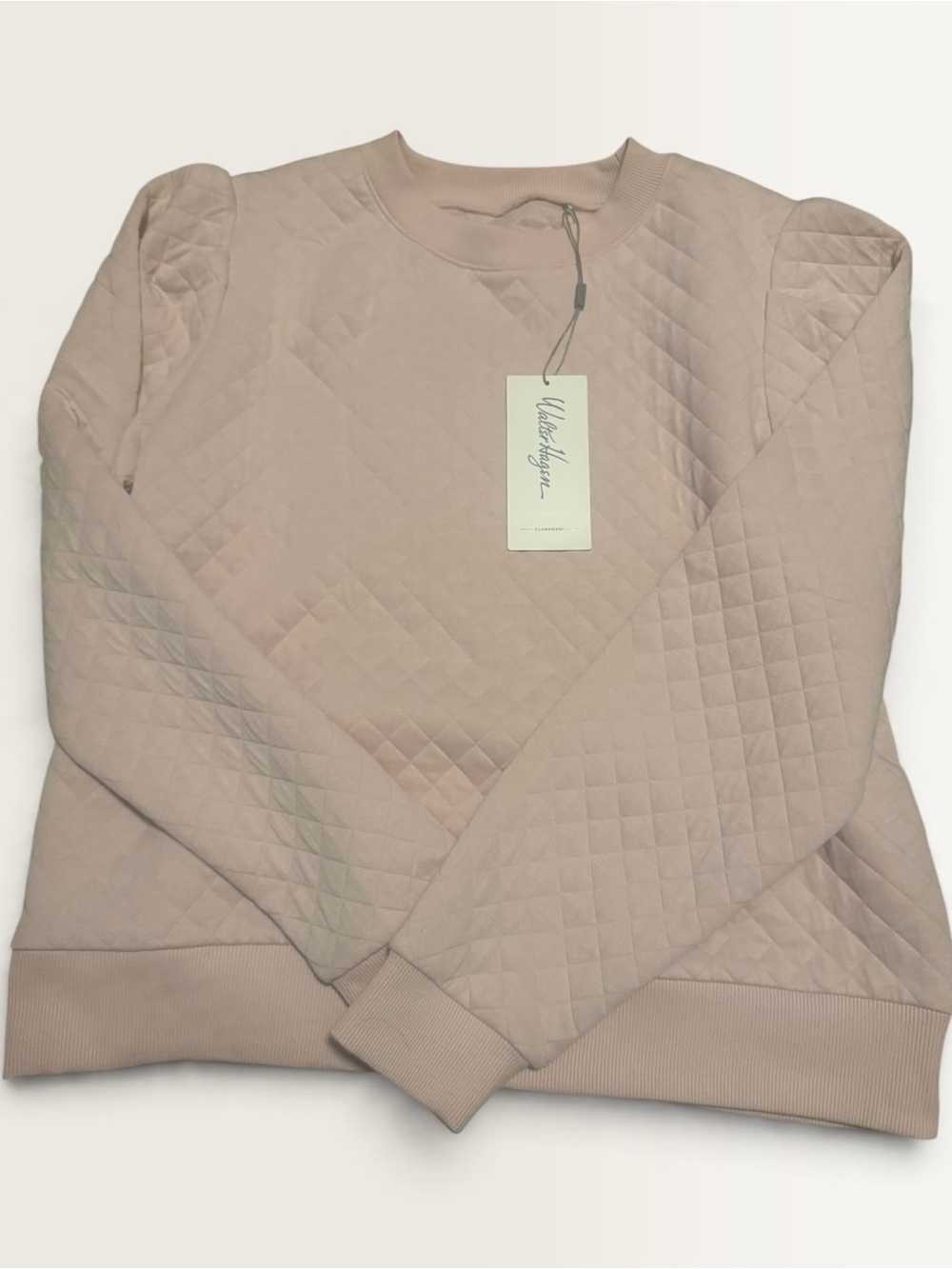 Walter Hagan nwt Quilted Puff Sleeve Sweatshirt - Blush